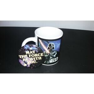 Star Wars Mug and Shirt Pin Collectors Set Coffee Cup